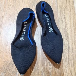 Rothy's Black Point (shrunk in wash) fits as 5 1/2